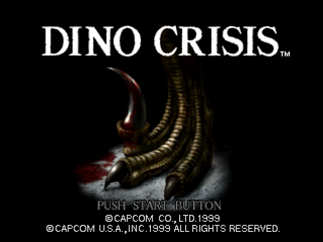 Dino Crisis title screen for Playstation